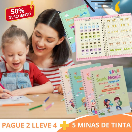 KIT DE 4 LIBROS MÁGICOS DE APRENDIZAJE 📚